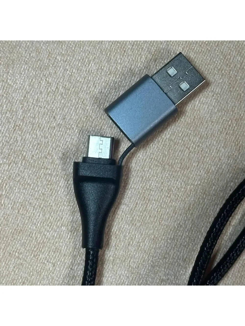 3-in-1 Multi Charging Cable USB-C Micro USB Black Brand New